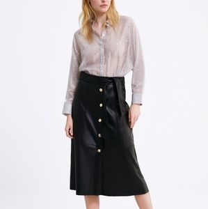 Zara faux leather skirt